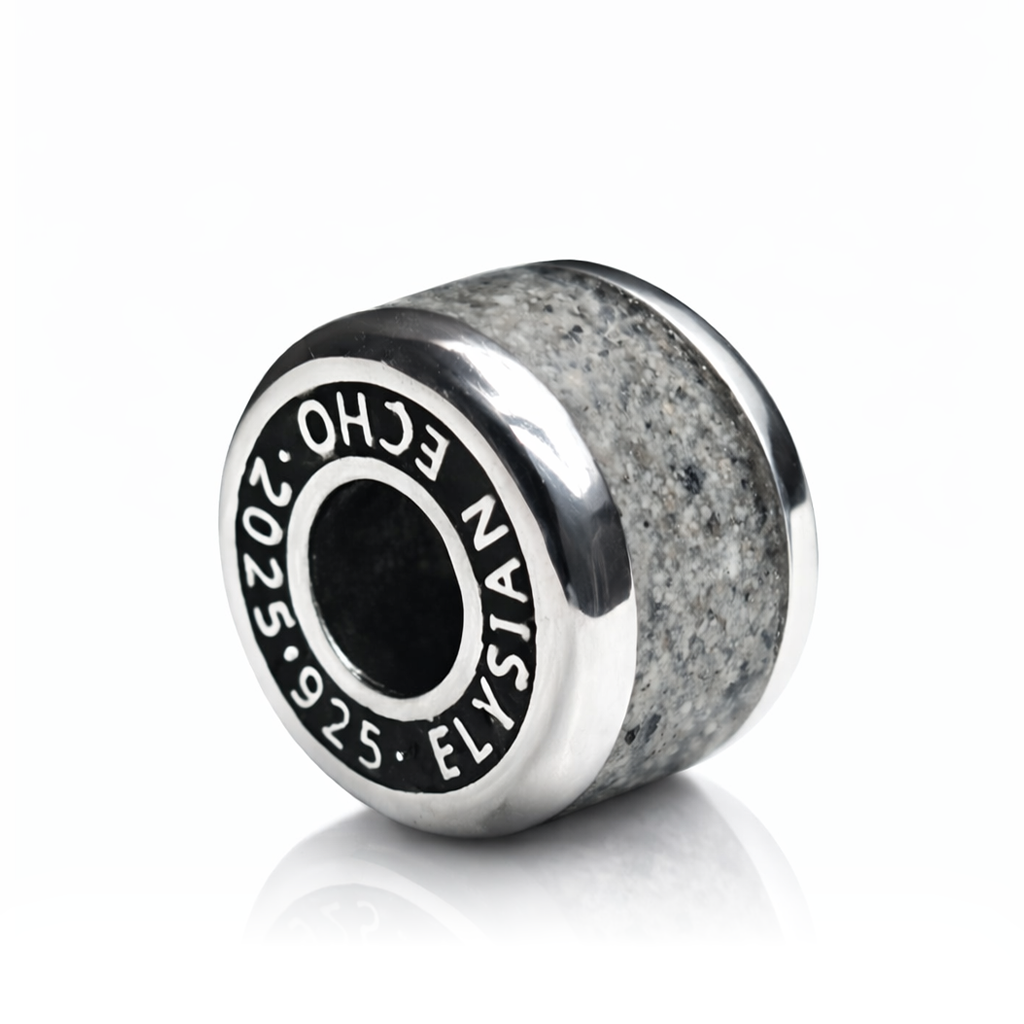 Bespoke Memorial Charm with Ashes Inlay – 925 Sterling Silver