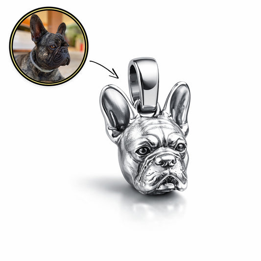 Bespoke Pet Portrait Pendant – Solid 925 Silver